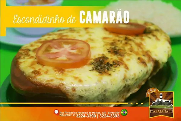 Escondidinho de Camarão – prato do Restaurante Itabaiana III em Santos