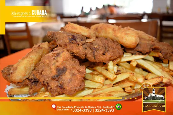 Filé Mignon à Cubana – prato do Restaurante Itabaiana III em Santos