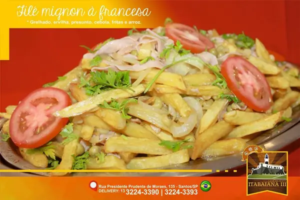 Filé Mignon à Francesa – prato do Restaurante Itabaiana III em Santos